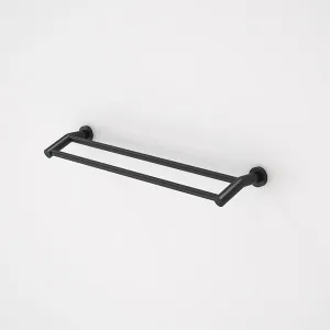 Caroma Cosmo Metal Double Towel Rail 630mm Matte Black