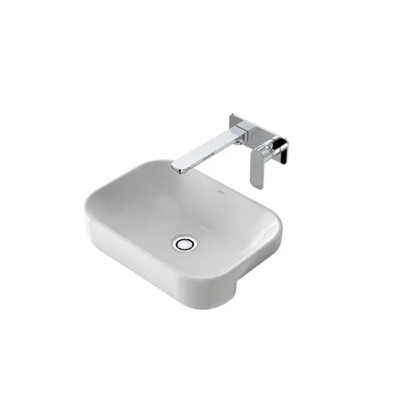 Caroma Luna Semi Recessed Basin (Without Tap Landing)