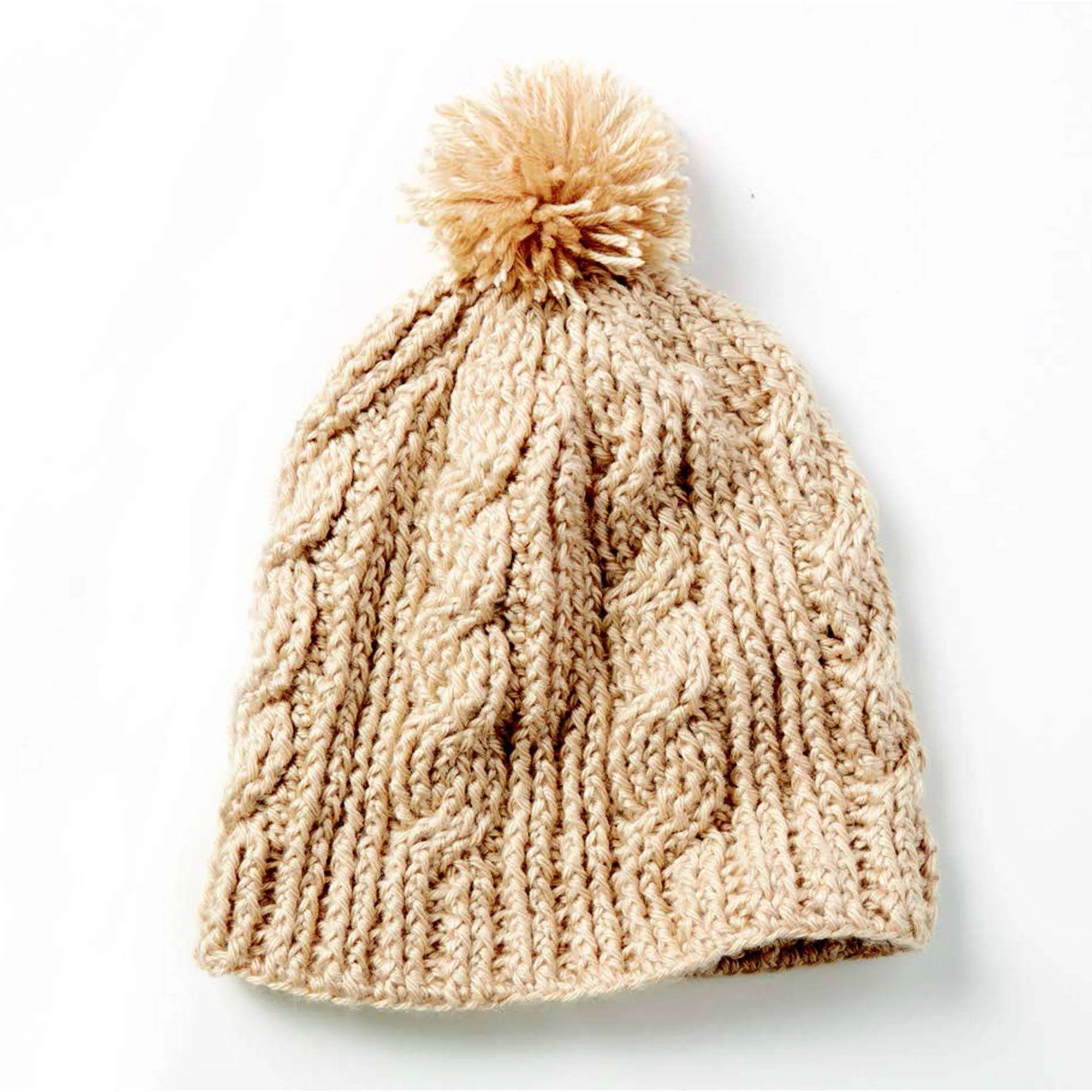 Caron Crochet Cable Twist Hat