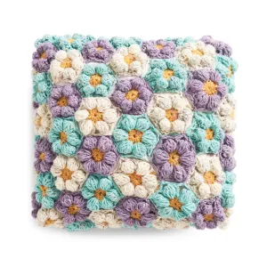 Caron Crochet Puffy Petals Pillow