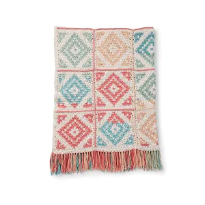 Caron Diamond Blocks Crochet Blanket