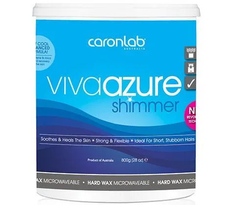 CaronLab Viva Azure Shimmer Hard Wax - 800g Tub Microwavable