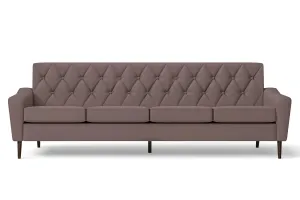 Carpi 4 Seater Sofa Rose Taupe Leather