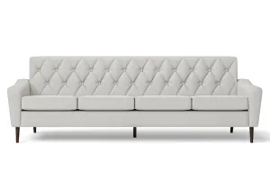 Carpi 4 Seater Sofa White Leather