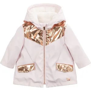 Carrement Beau Pink Hooded Rain Jacket