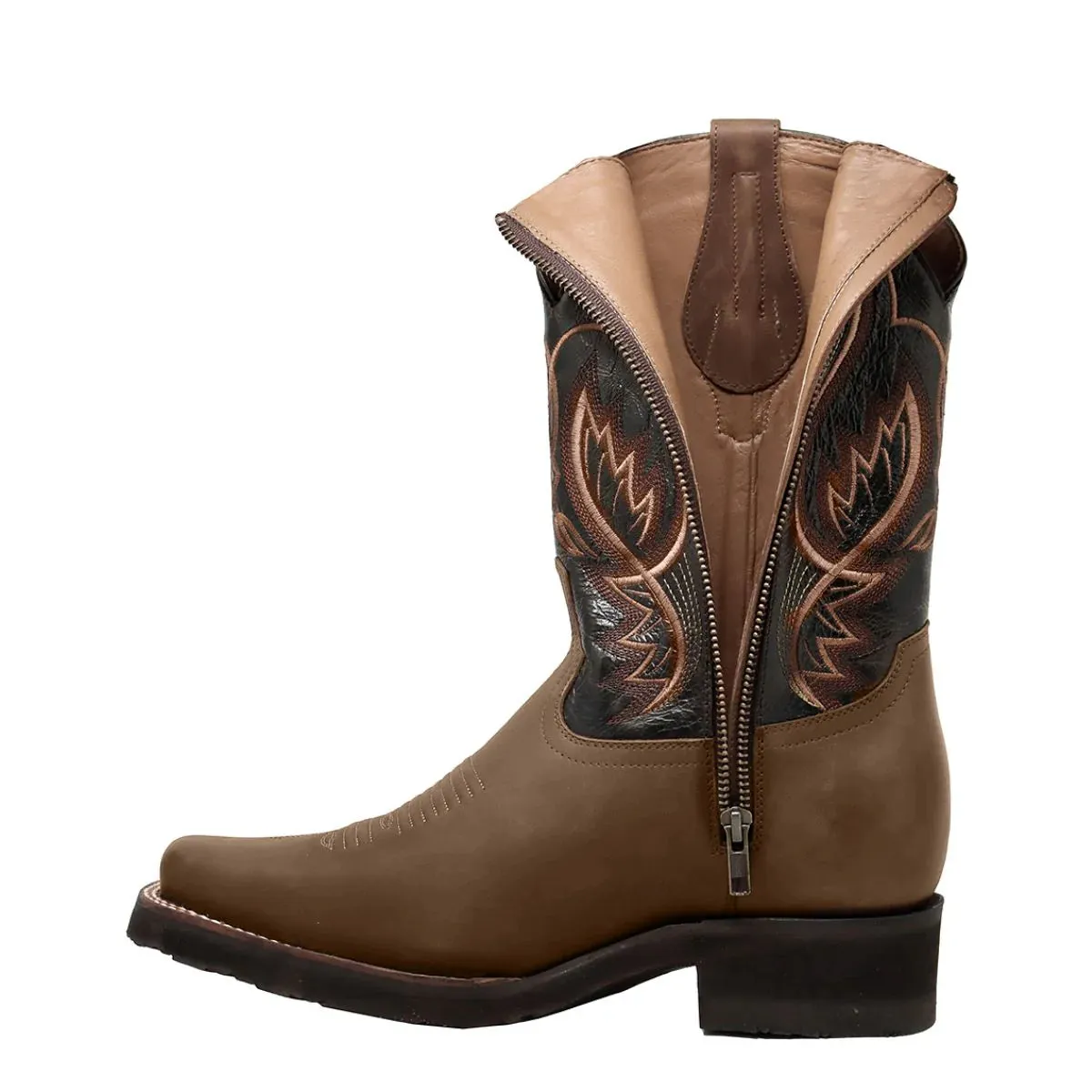 Carson Zipper Western Boot