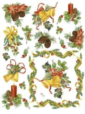 Carta Découpage Serie Natale  - Cod. 204bis - Campane di natale