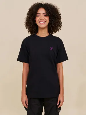 Cartel Scallop Embroidered T-Shirt Black