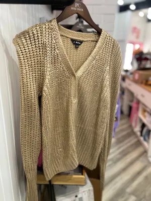 Carter Button Down Cardigan - Golden Beige