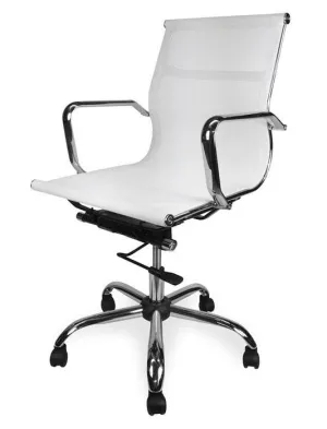 Carter Low Back Office Chair - White Mesh