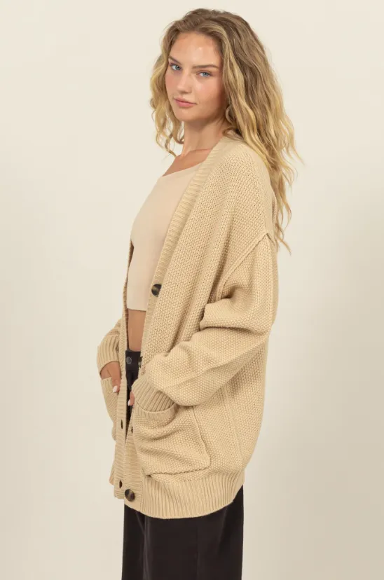 Carter Oversized Button Up Cardigan