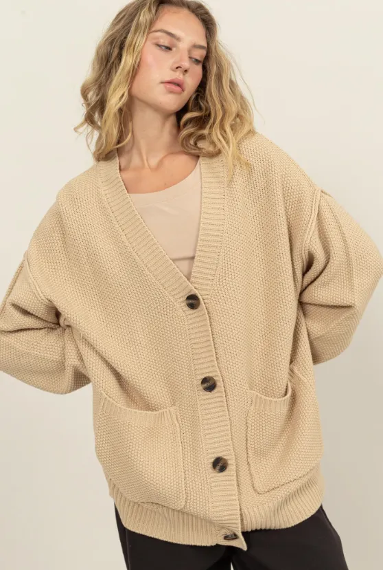 Carter Oversized Button Up Cardigan