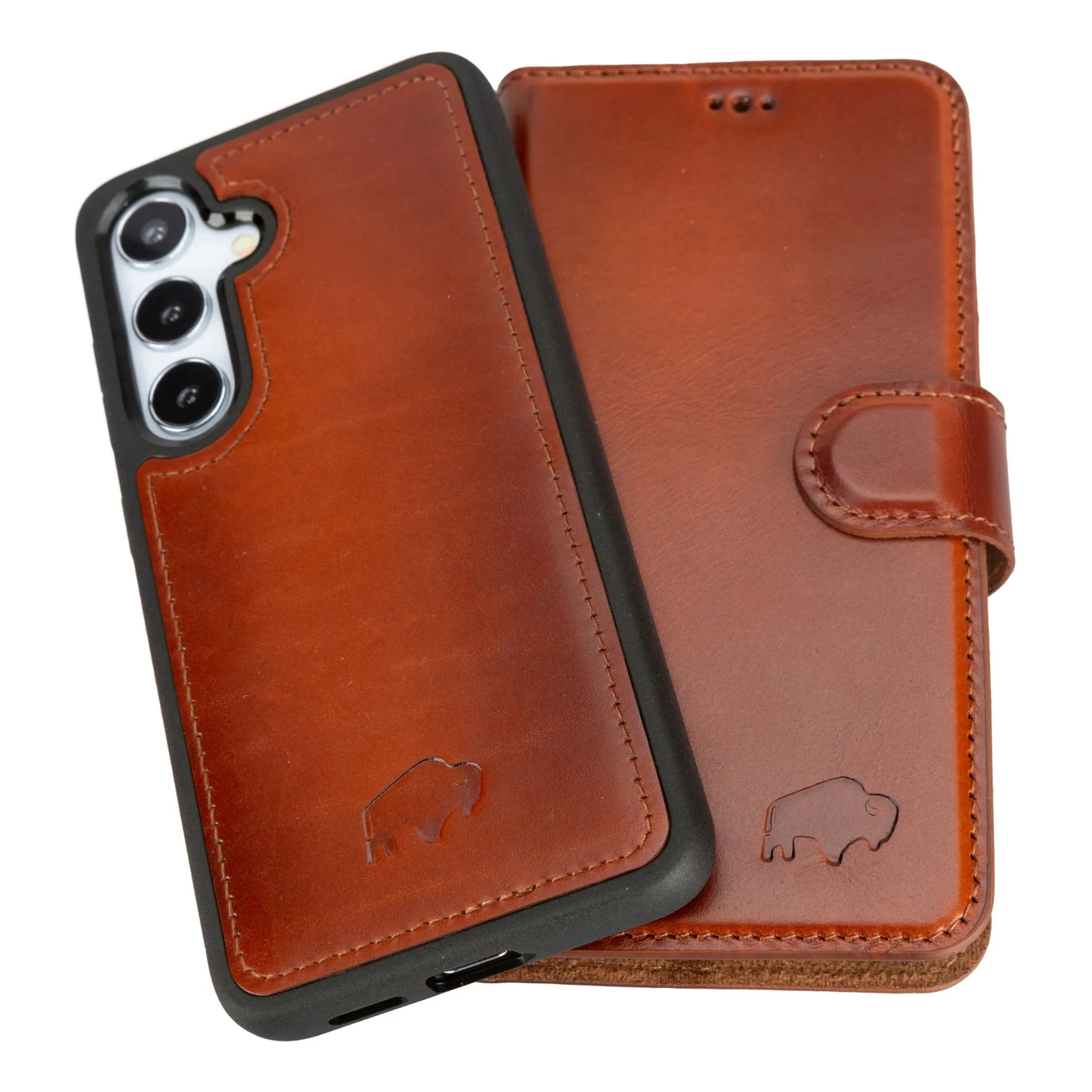 Carter Samsung Galaxy S24 Wallet Case, Burnished Tan