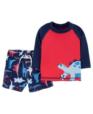 Carter's Baby Boys Rashguard and Swim Trunk Set