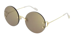 Cartier Oversized Round Rimless Sunglasses CT0152S