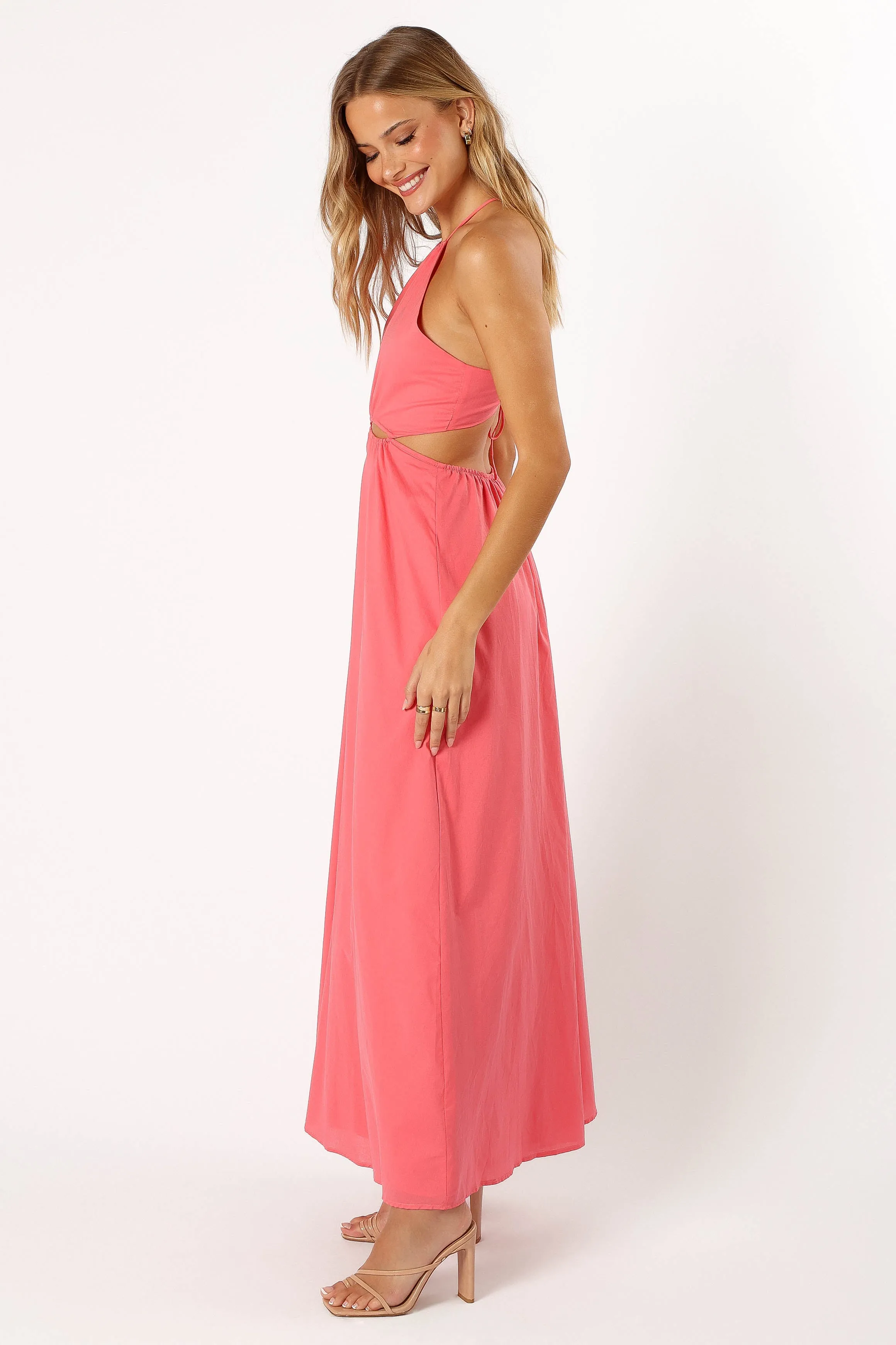 Carton Halterneck Maxi Dress - Watermelon