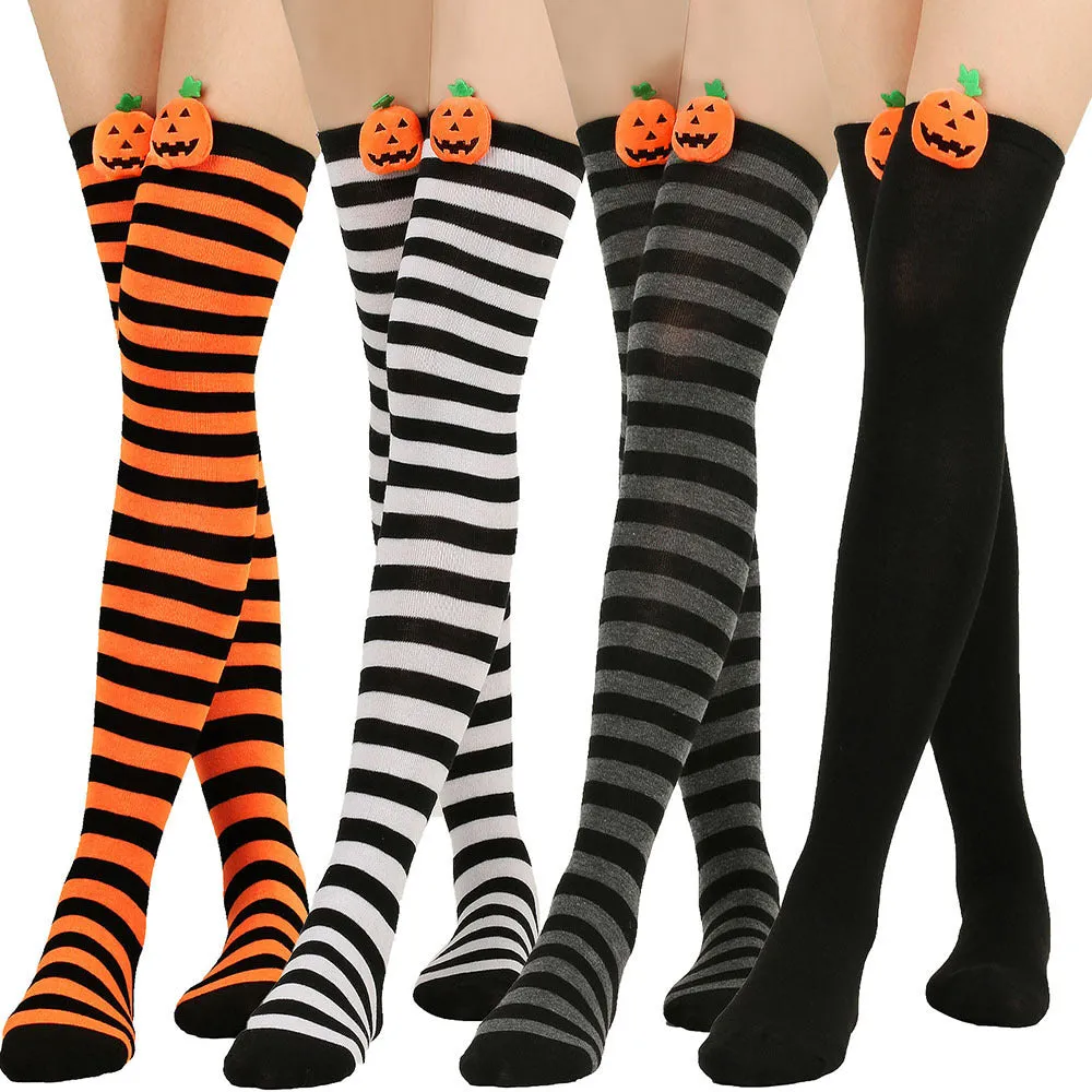 Cartoon Devil Over Knee Socks Women