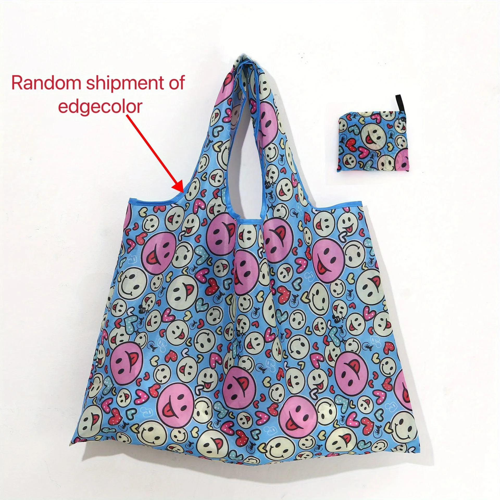 Cartoon Foldable Tote Spacious and Portable Shopping Bag