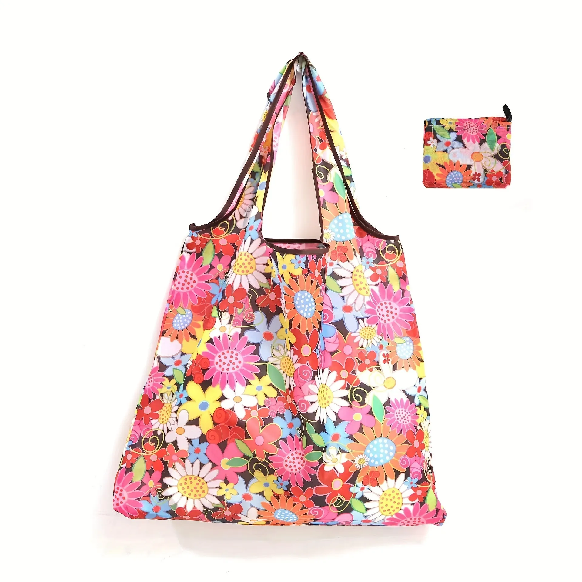 Cartoon Foldable Tote Spacious and Portable Shopping Bag