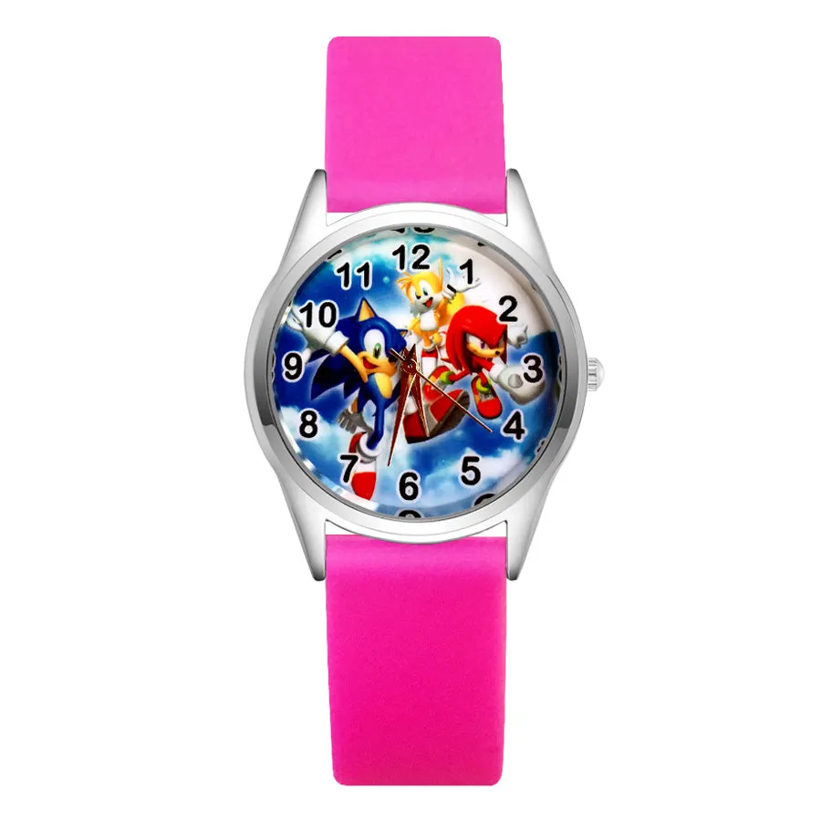 Cartoon Wrist Watches Pretty Hedgehog Style Children's Women's Students Girls Boys Quartz Leather Silicone Strap Clock