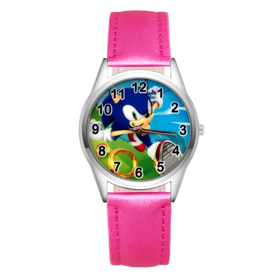 Cartoon Wrist Watches Pretty Hedgehog Style Children's Women's Students Girls Boys Quartz Leather Silicone Strap Clock