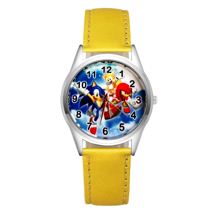 Cartoon Wrist Watches Pretty Hedgehog Style Children's Women's Students Girls Boys Quartz Leather Silicone Strap Clock