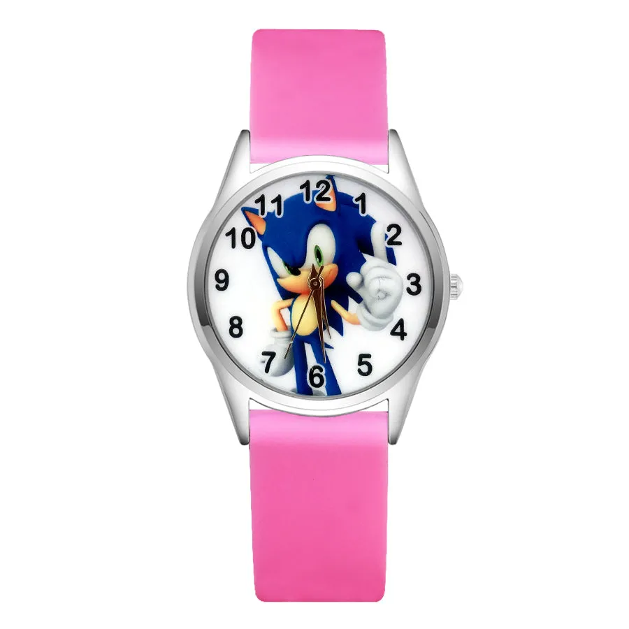 Cartoon Wrist Watches Pretty Hedgehog Style Children's Women's Students Girls Boys Quartz Leather Silicone Strap Clock