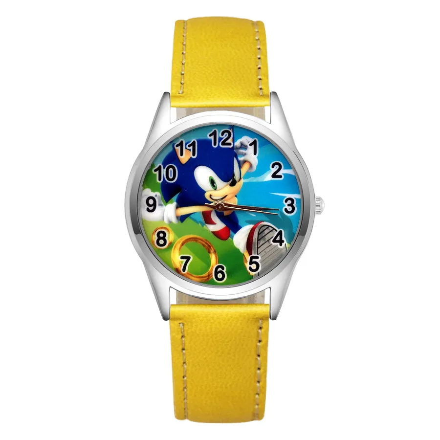 Cartoon Wrist Watches Pretty Hedgehog Style Children's Women's Students Girls Boys Quartz Leather Silicone Strap Clock