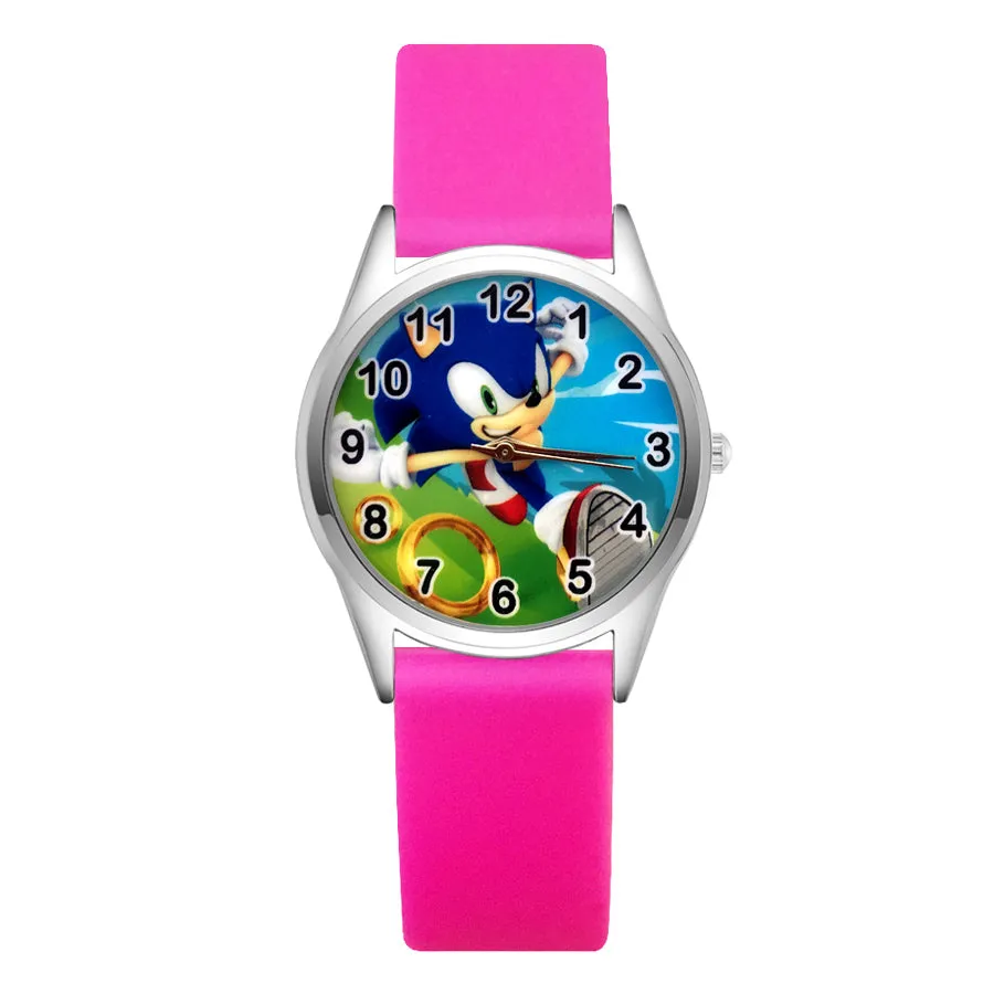 Cartoon Wrist Watches Pretty Hedgehog Style Children's Women's Students Girls Boys Quartz Leather Silicone Strap Clock