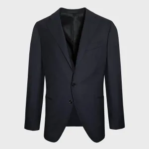 Caruso Wool Jacket for Autumn Winter Blue