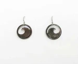 Carved Wave Earrings