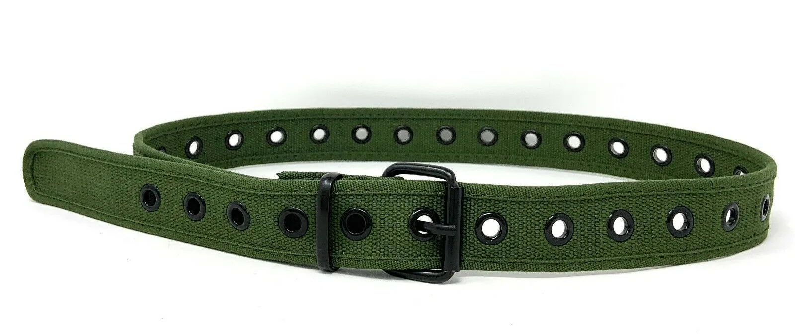 Casaba Canvas Belts Stylish 1 Hole Grommet Fabric Military Mens Women Unisex