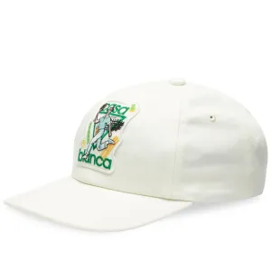 Casablanca Le Jeu Embroidered baseball cap, ecru