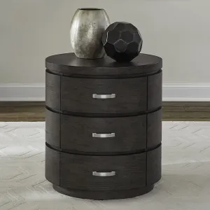 Cascade Falls - Round End Table - Satin Espresso