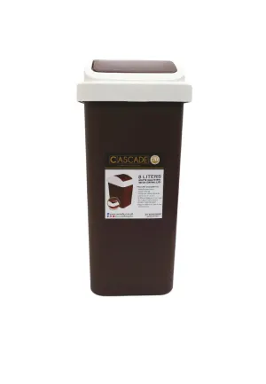 Cascade Matte Waste Bin with Swing Lid