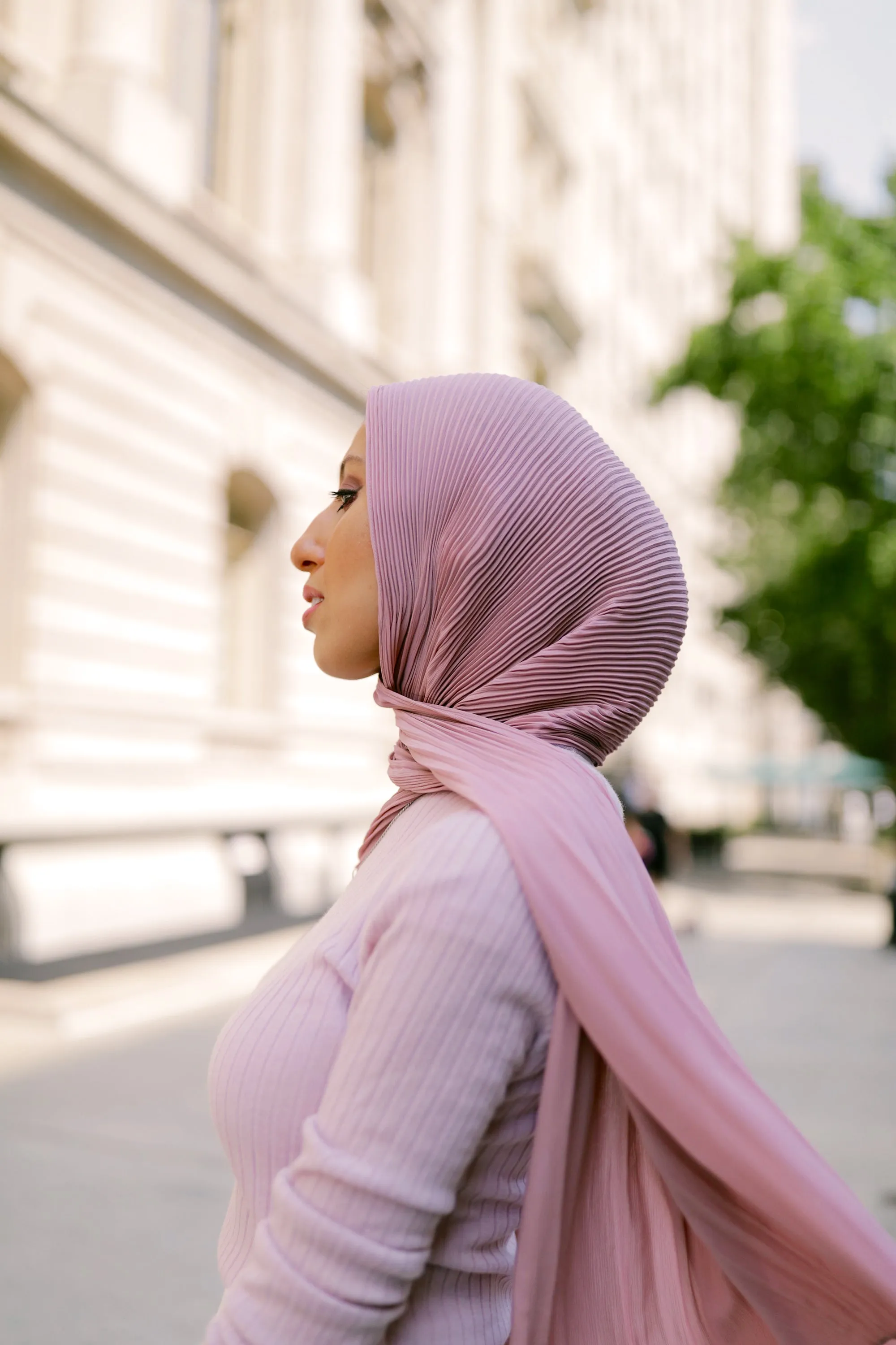 Cascade Pleat Hijab - Orchid