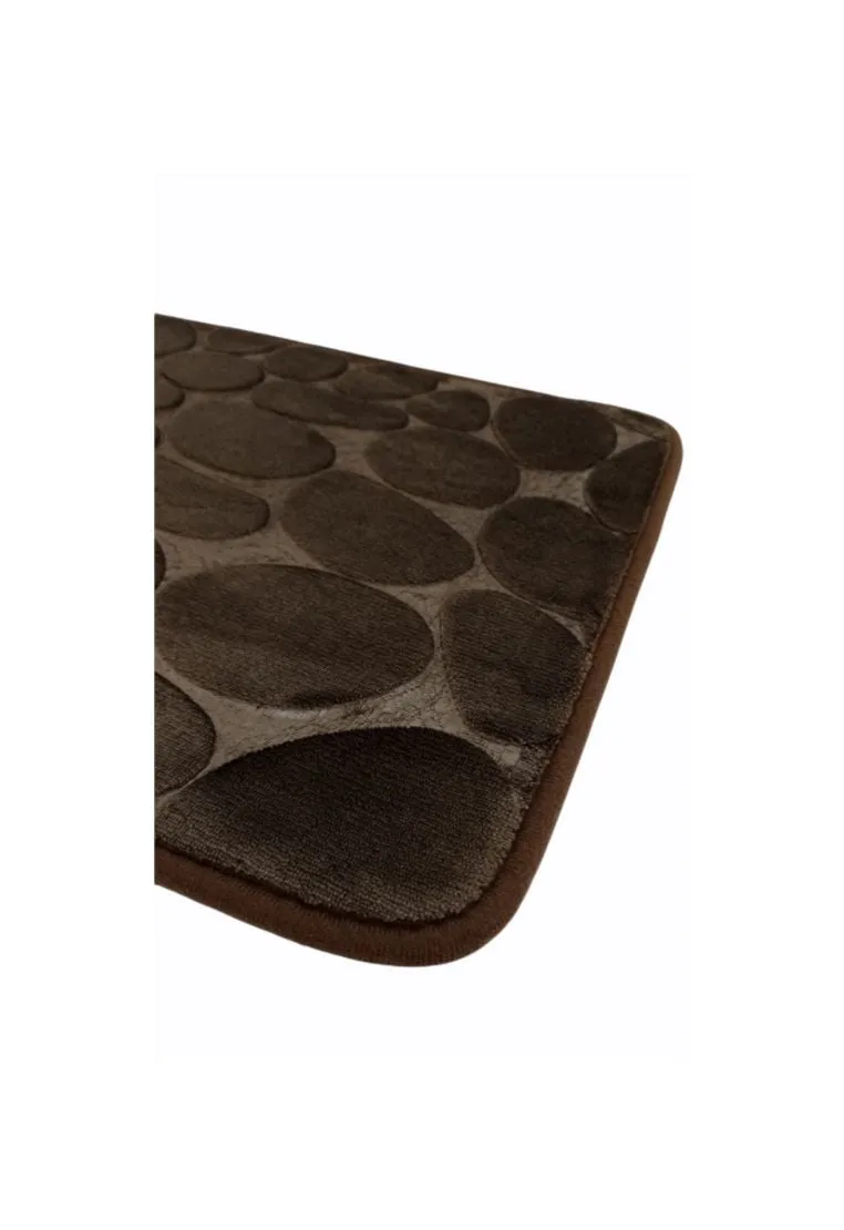 Cascade PVC Bathmat Stone 40 x 60cm with Memory Foam