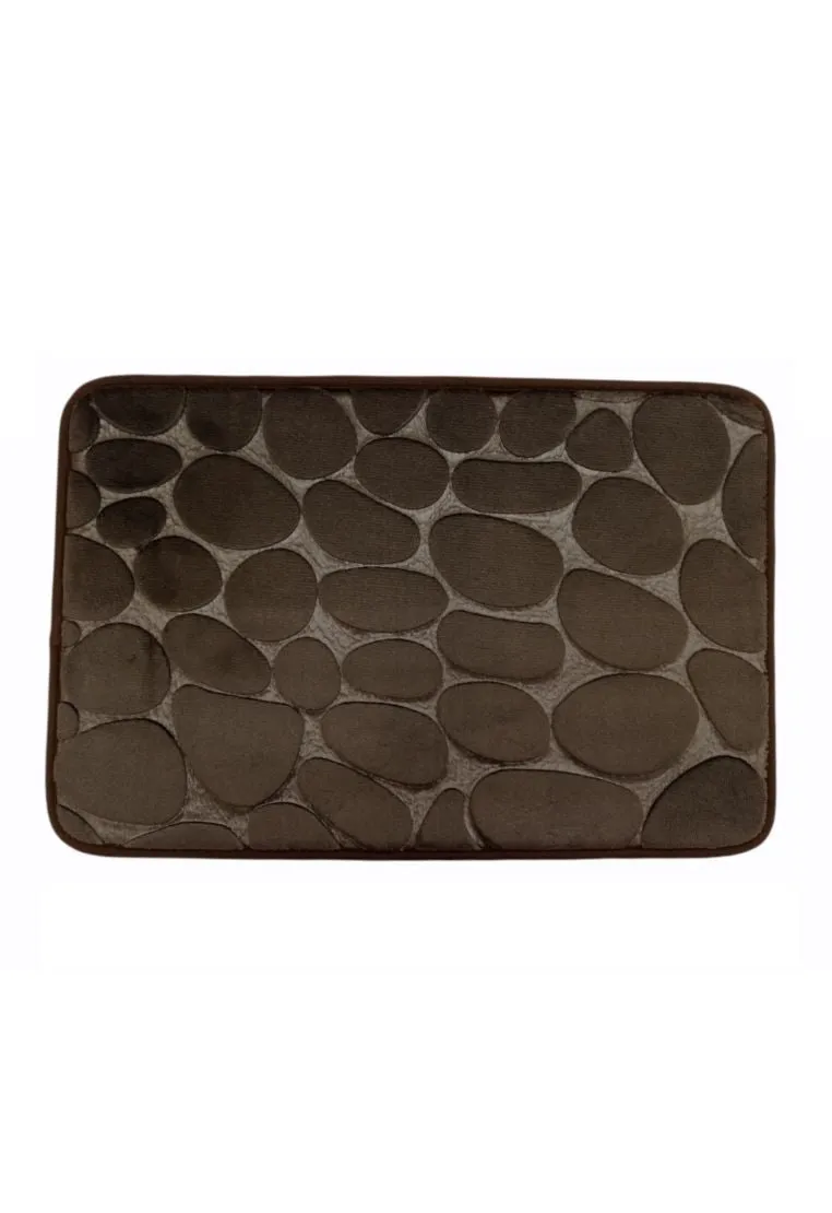 Cascade PVC Bathmat Stone 40 x 60cm with Memory Foam