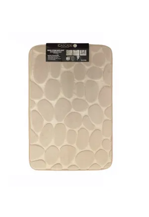 Cascade PVC Bathmat Stone 40 x 60cm with Memory Foam