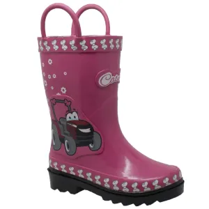 Case IH Toddler's 3D Fern Farmall Rubber Boot Pink