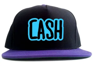 Cash Money Blue Style 2 Tone Snapback Hat