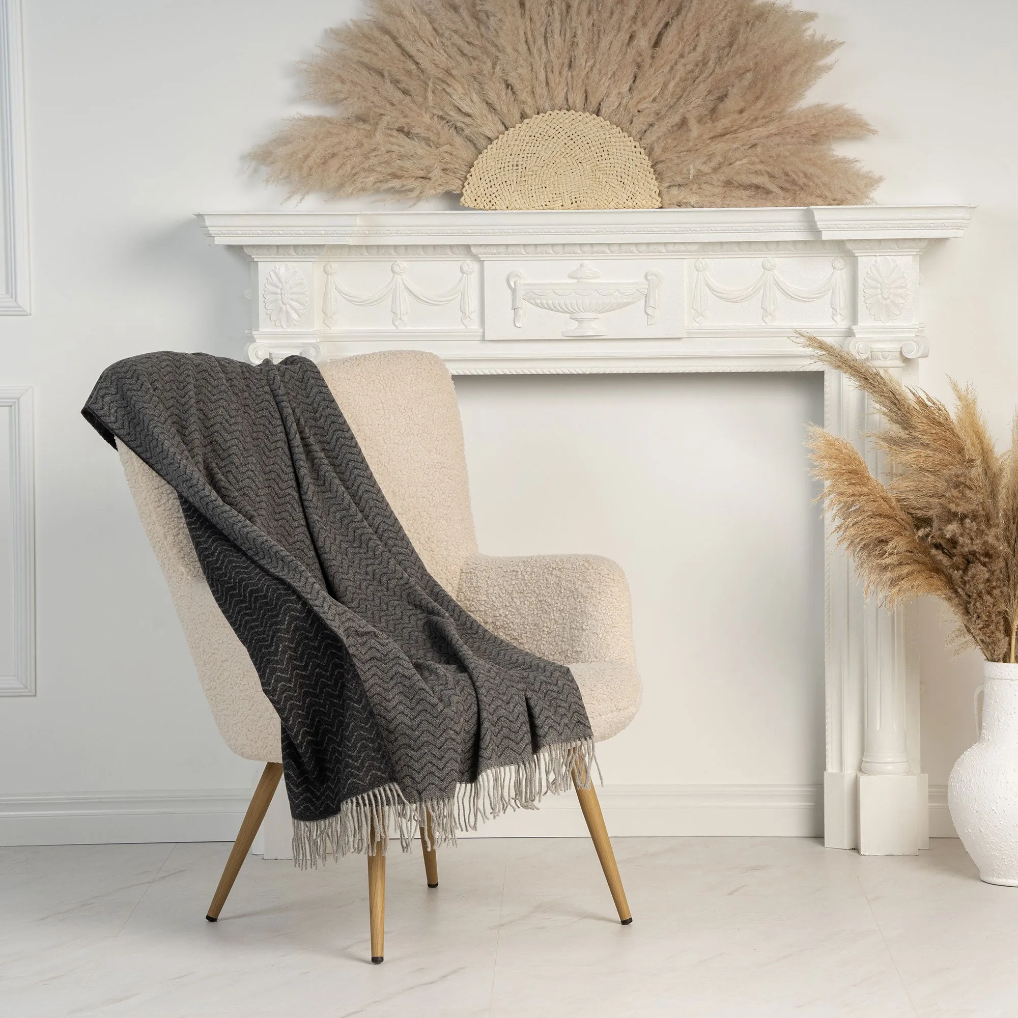 Cashmere & Merino Wool Throw Blanket Verona