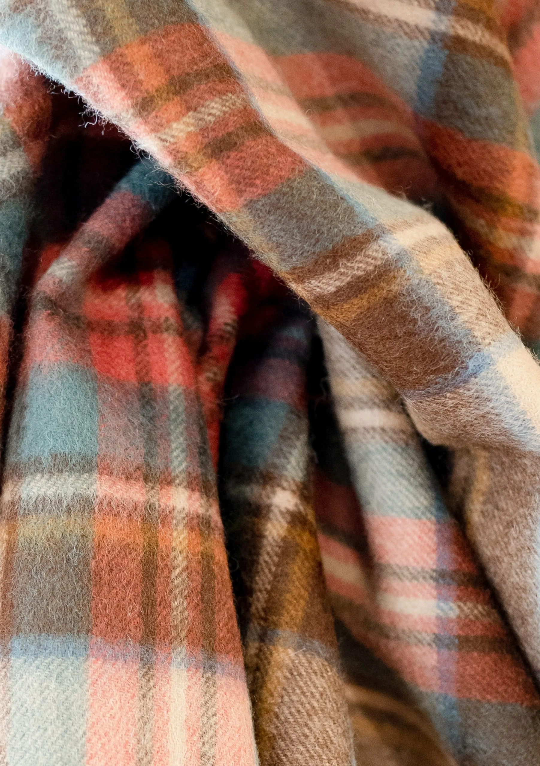 Cashmere Blanket in Stewart Dress Antique Tartan