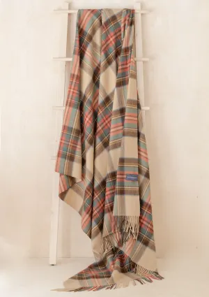 Cashmere Blanket in Stewart Dress Antique Tartan