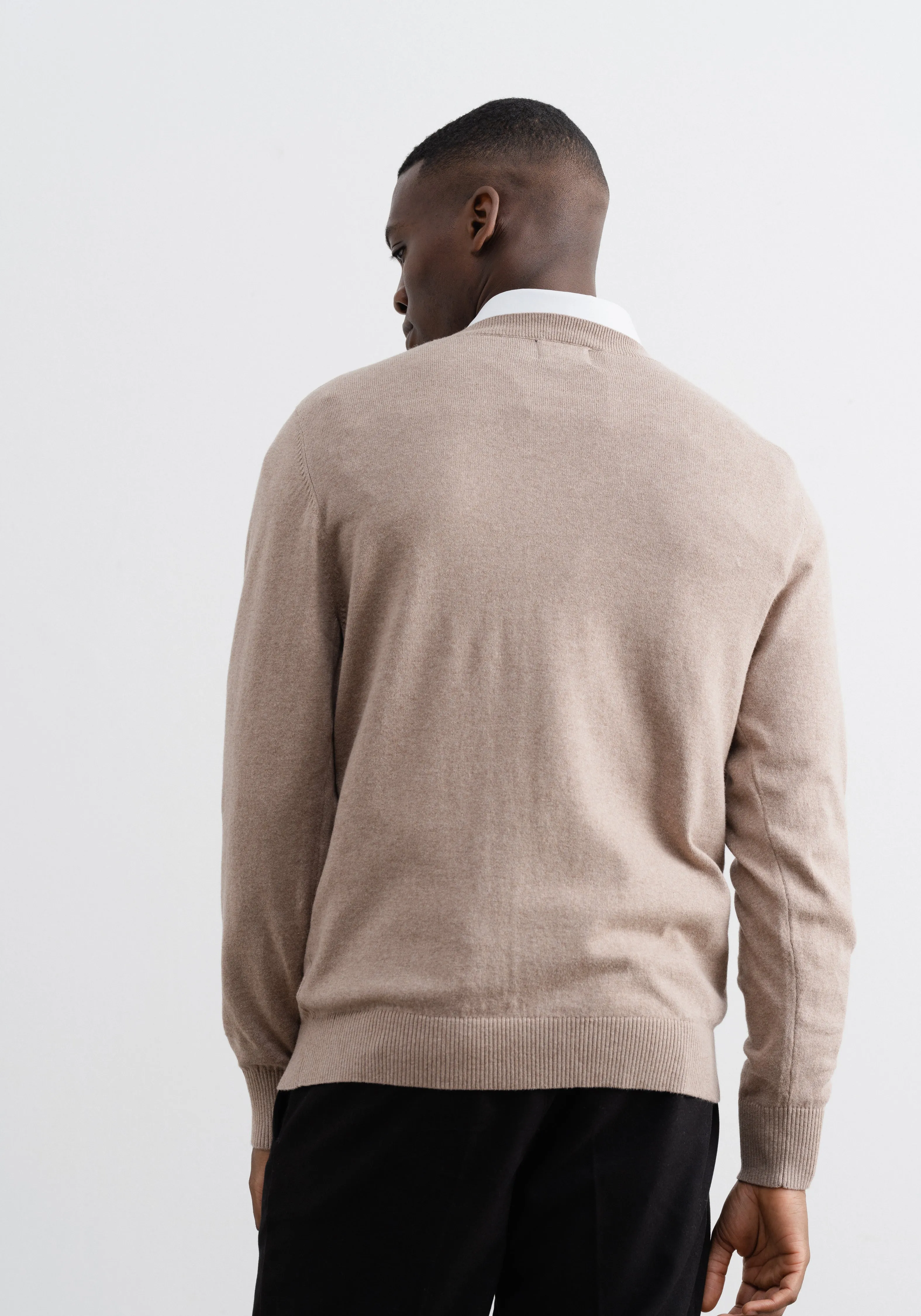 Cashmere Blend Crewneck Sand