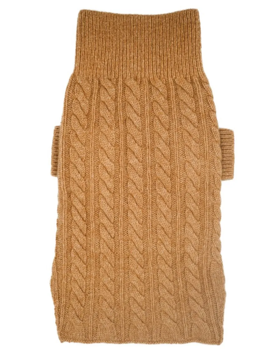 Cashmere Cableknit Sweater in Sand >>>FINAL SALE<<<