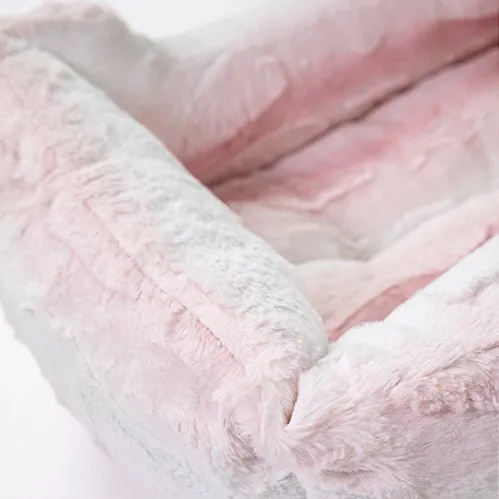 Cashmere Dog Bed in Pink Angora