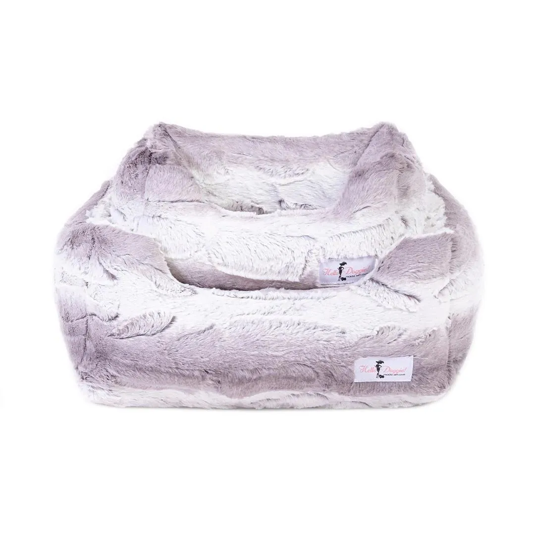 Cashmere Dog Bed Silver Angora