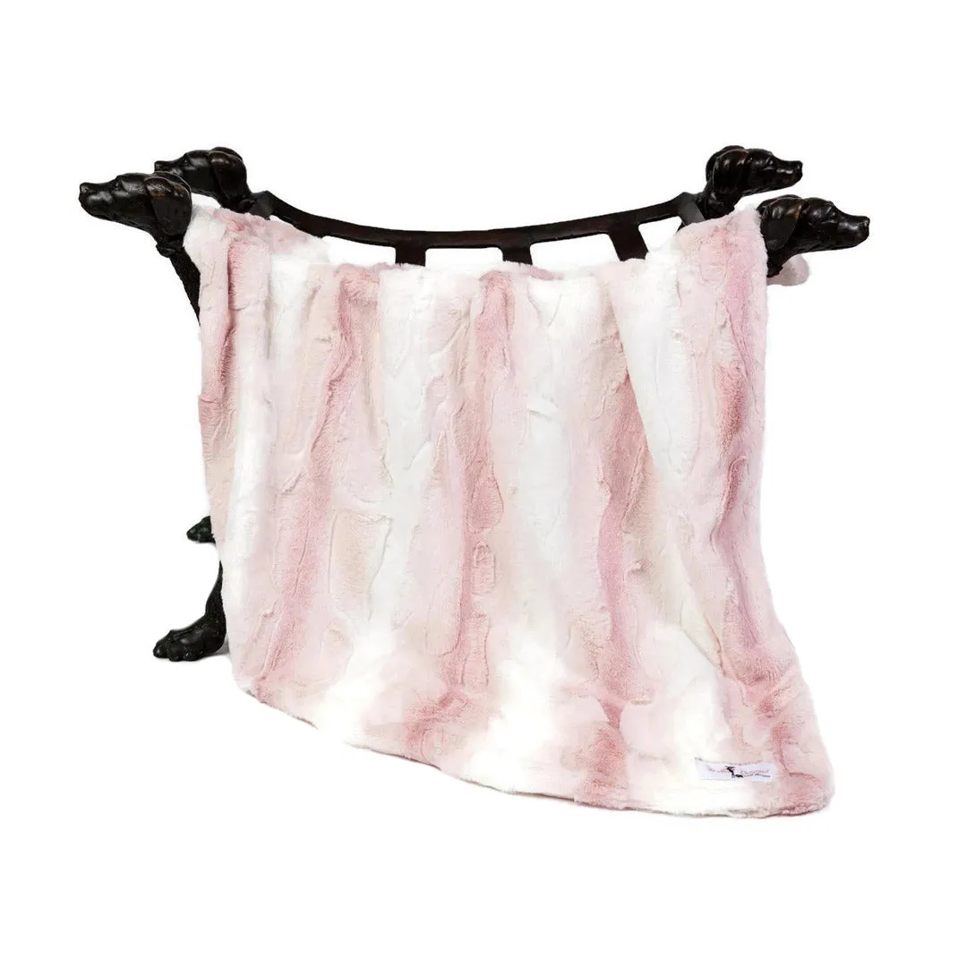 Cashmere Dog Blanket Pink Angora