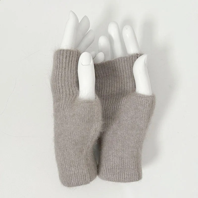 Cashmere Feel Acrylic Fingerless Wrist Gloves